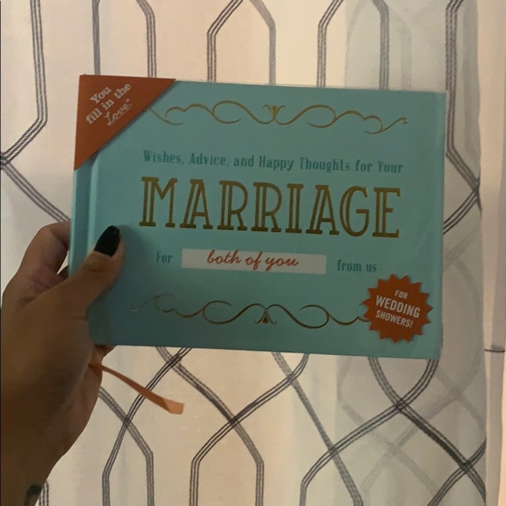 Bridal Shower book fill in the blank, guest log